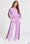 Lila Girls' Sequined Heart Wide Leg Crew Neck Sweatpants Set 24812
