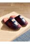 Mixed Plaid Embroidered Women's House Slippers (W6) - 6