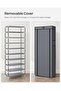 10-Tier Shoe Tower Rack with Cover 27-Pair Space Saving Shoe Storage Organizer Grey - 8