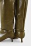 Women's Marci Short Heeled Buckle Boots - Green-Patent Leather - 5