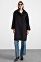 Reglan Sleeve Double Breasted Large Size Coat Black 3189