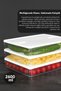 6-Piece 2600ml Refrigerator Organizer - Microwave Safe Leak-Proof Lid Kitchen Organizer White - 5
