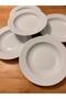 Emerald Series 6 Pieces 22 cm Deep Dinner Plate White - 3