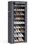 10-Tier Shoe Tower Rack with Cover 27-Pair Space Saving Shoe Storage Organizer Grey