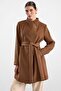 Punto Detailed Large Size Coat Taba 3192