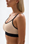 Astura Model Thin Straps with Cross Detail on the Back, Comfortable Women's Bustier in Skin Color - 5