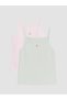Pink Square Collar Girl's Undershirt 2-Piece