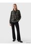 Green Scarf Collar Plaid Women's Lumberjack Shirt - 2