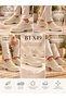 Baytuluk Bt-X49 Beige Suede High Sole Lace-Up Men's Casual Shoes - 2