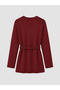 Burgundy Soft Touch Women's Sweatshirt Tunic - 2
