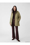 Khaki Hooded Oversize Women's Puffer Coat - 2