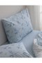 Honorine Double 100% Cotton Ranforce Printed Bed Sheet and Duvet Cover Set - Blue - 6