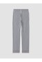 Navy blue striped women's pajama bottoms with elastic waist - 2