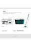 Floating Spin Mop with Wheels, 180° Rotating Bucket System 24cm Mop Head - 4