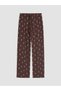 Brown Teddy Bear Patterned Women's Pajama Bottoms