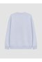 Blue Printed Women's Thick Sweatshirt Tunic - 2