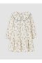 Ecru Baby Collar Floral Girl's Dress