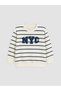Navy Blue Nyc Printed Striped Baby Boy Set - 3
