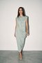 Nil Green Draped Long Dress