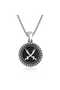 ​ Silver Zulfiqar Sword Patterned Necklace - 4