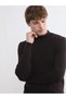 Brown Half Turtleneck Men's Knitwear Sweater