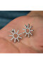 Silver Sun Earrings - 2