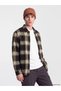 Green Regular Fit Plaid Flannel Men's Shirt