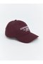 Burgundy Copenhagen Embroidered Gabardine Women's Cap Hat - 2