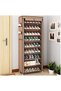 9-Tier Shoe Rack Canvas Shoe Storage Cabinet for 27 Pairs Shoes,153x58x29cm - 6