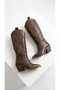 Artı-Artı006-1911 Women's Daily Western Pull-On Thick-Heeled Brown Leather Boots - 8
