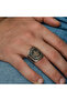 Silver Ring for Men with Tuğra Inscribed "La Ilaha Illallah" - 2