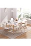 Dining Table, Kitchen Table, Dining Room Table, Modern Rectangular Dining Tables, White Wood Dining - 3