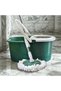 Floating Spin Mop with Wheels, 180° Rotating Bucket System 24cm Mop Head - 6