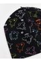 Black 2-Piece Printed Boy's Beret - 2