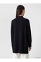 Black half turtleneck women's knit tunic - 4