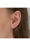 Silver Single Stone Star Stud Earrings - 5