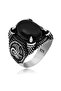 Silver Ottoman Tugra Emblem Claw Men's Ring - 5