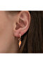 Silver Phosphorescent Orange Lightning Earrings - 2