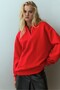 Bisiklet yaka düğmeli sweatshirt - 2