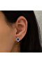 Silver Drop J Earrings - 2
