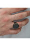 Silver Onyx Stone Patterned Men's Ring - 4