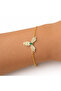 Gold Women's Bracelet with Silver Phoenix Figure - 6