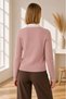 Women's Polo Neck Hair Braided Thin Knitwear Sweater - 3
