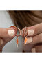 Silver Phosphorescent Orange Lightning Earrings - 6