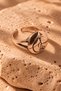 Women's Copper Ring with Text Pattern, Minimal Adjustable Copper Ring - 3