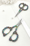 Colorful Janjanlı Promise Engagement Scissors, Marbled Decorative Ribbon Opening Special Day Ceremony Sewing Embroidery Scissors - 3