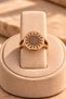 Women's Copper Ring Sun Pattern Adjustable Copper Ring - 5