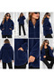 Hooded Zippered Plush Fleece Jacket - 3