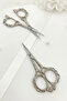 Silver Promise Engagement Scissors, Decorative Ribbon Opening Special Occasion Ceremony Sewing Embroidery Scissors Silver