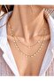 Sequin Row Double Row Gold Necklace - 2
